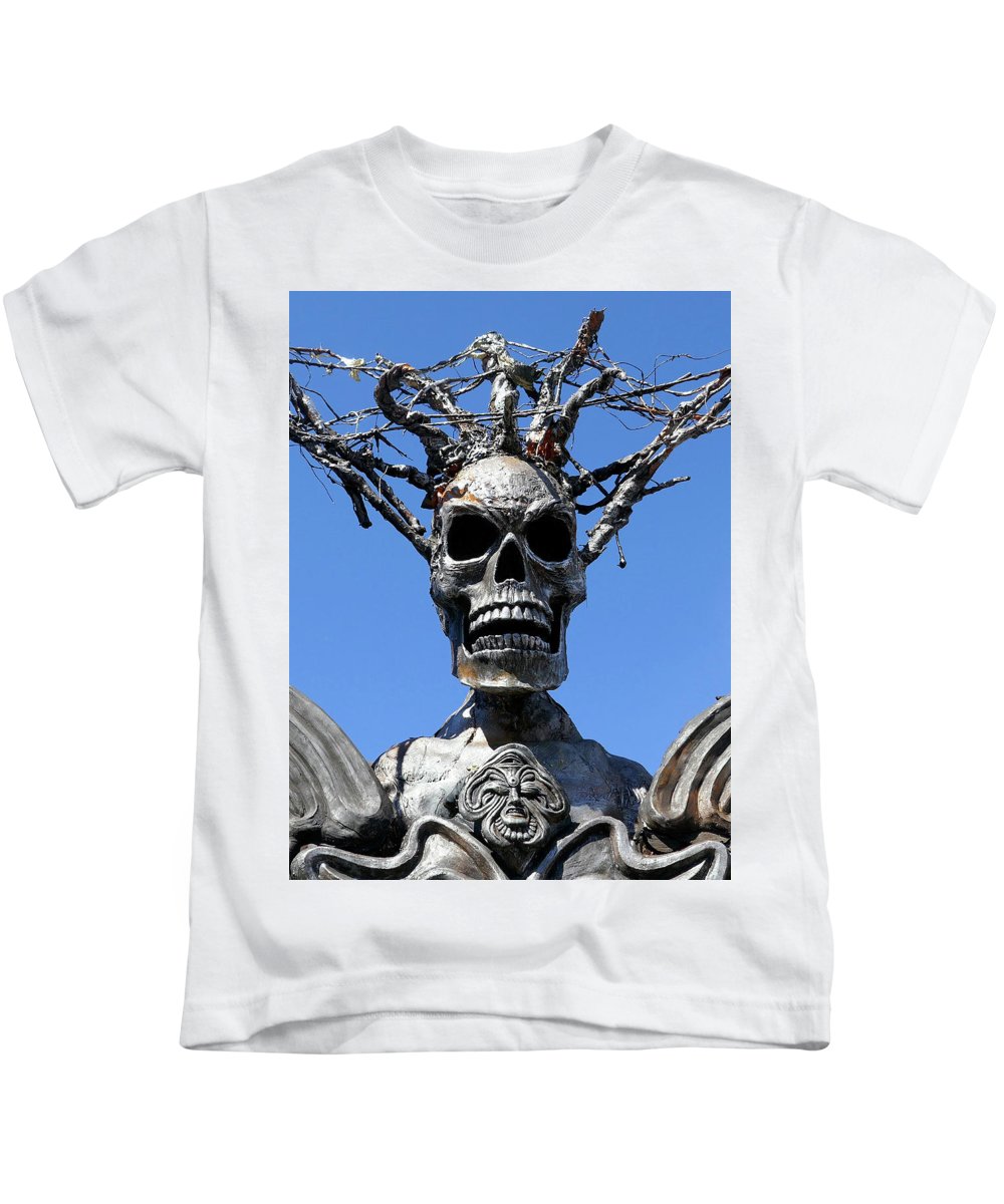 Skull Warrior Stare - Kids T-Shirt - Fry1Productions