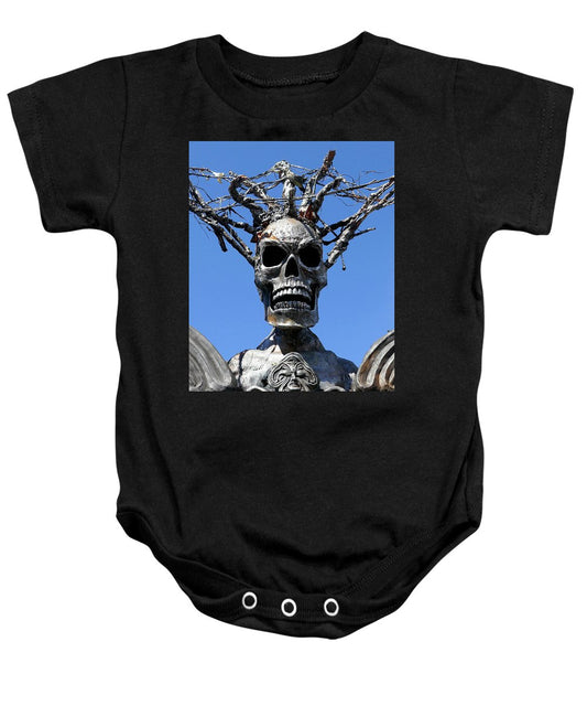 Skull Warrior Stare - Baby Onesie - Fry1Productions