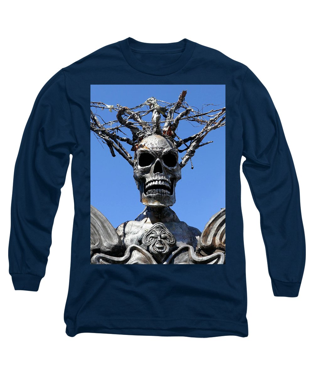 Skull Warrior Stare - Long Sleeve T-Shirt - Fry1Productions