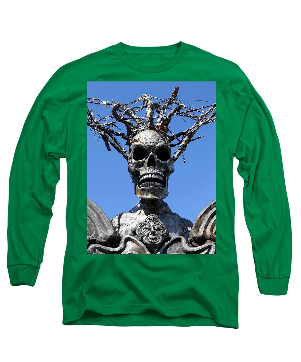 Skull Warrior Stare - Long Sleeve T-Shirt - Fry1Productions