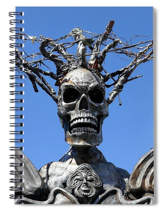 Skull Warrior Stare - Spiral Notebook - Fry1Productions