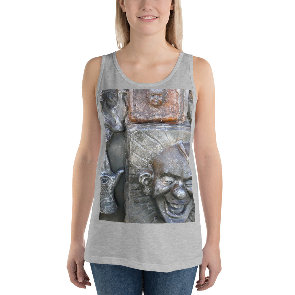 "Cosmic Laughter" - Unisex Premium Tank Top - Fry1Productions