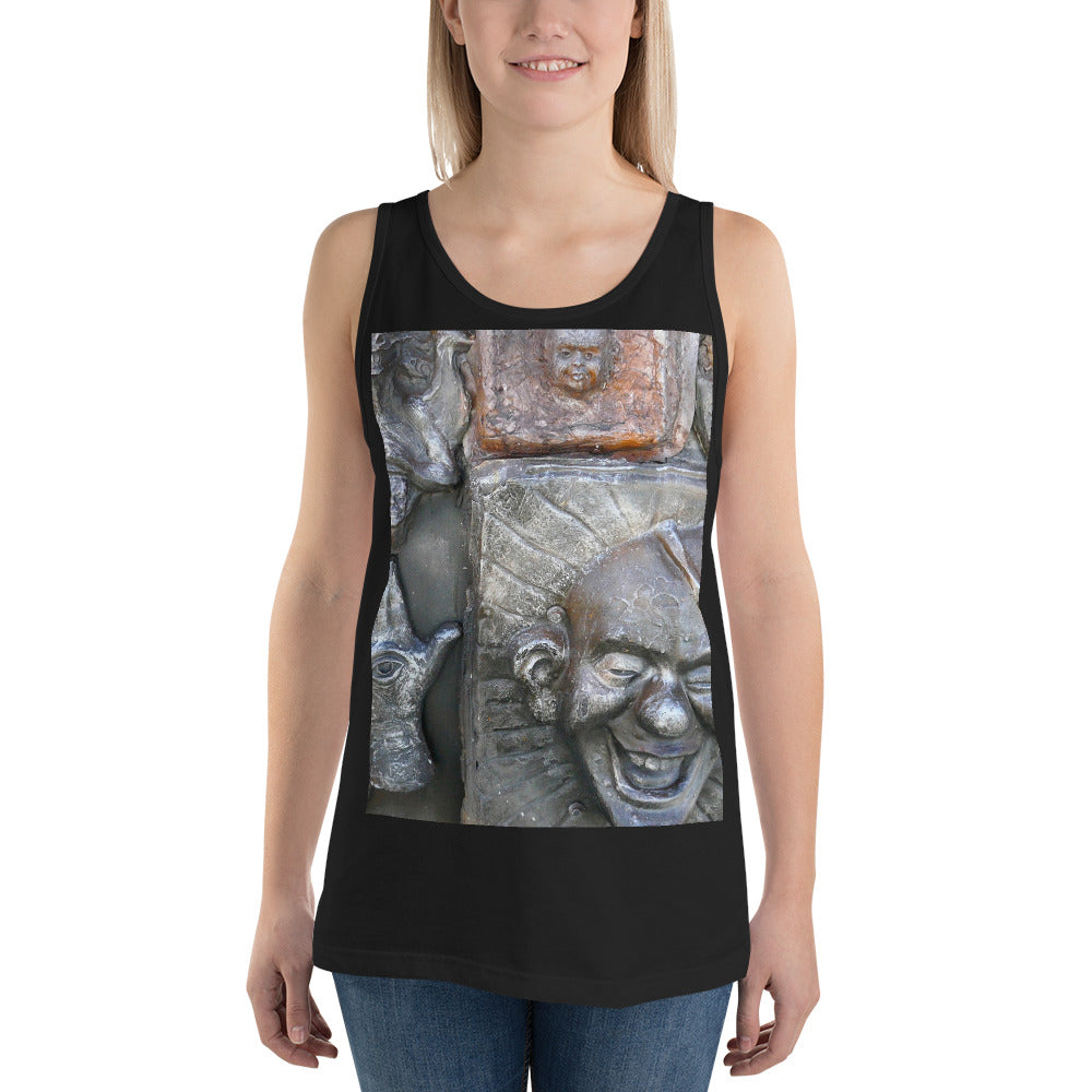 "Cosmic Laughter" - Unisex Premium Tank Top - Fry1Productions