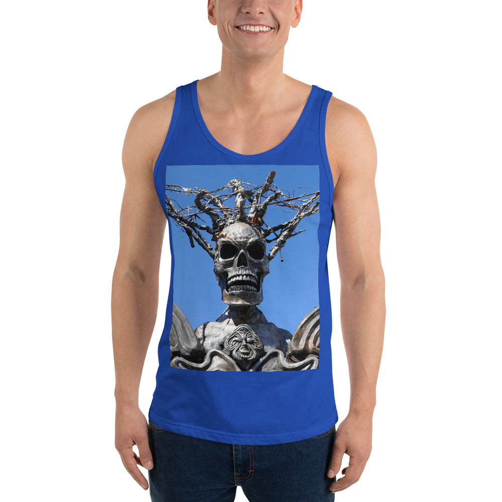“Skull Warrior Stare” - Unisex Premium Tank Top - Fry1Productions