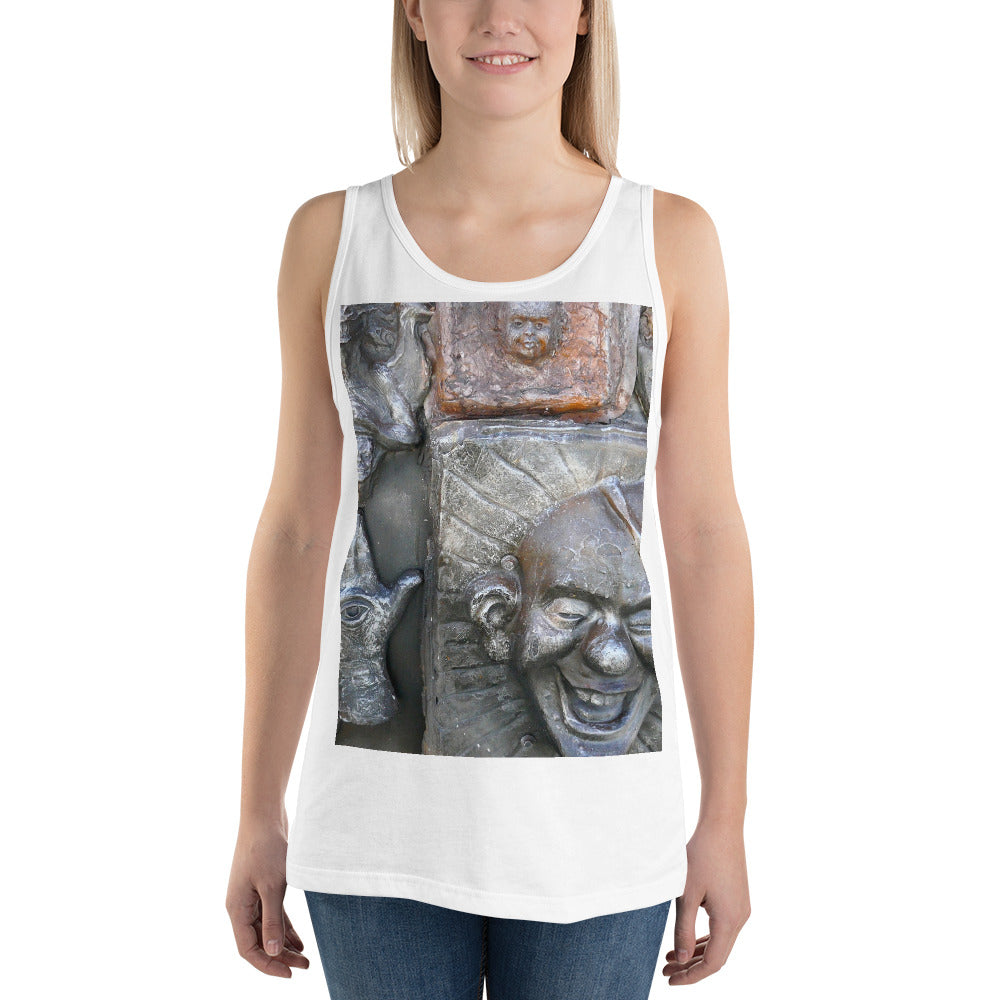 "Cosmic Laughter" - Unisex Premium Tank Top - Fry1Productions