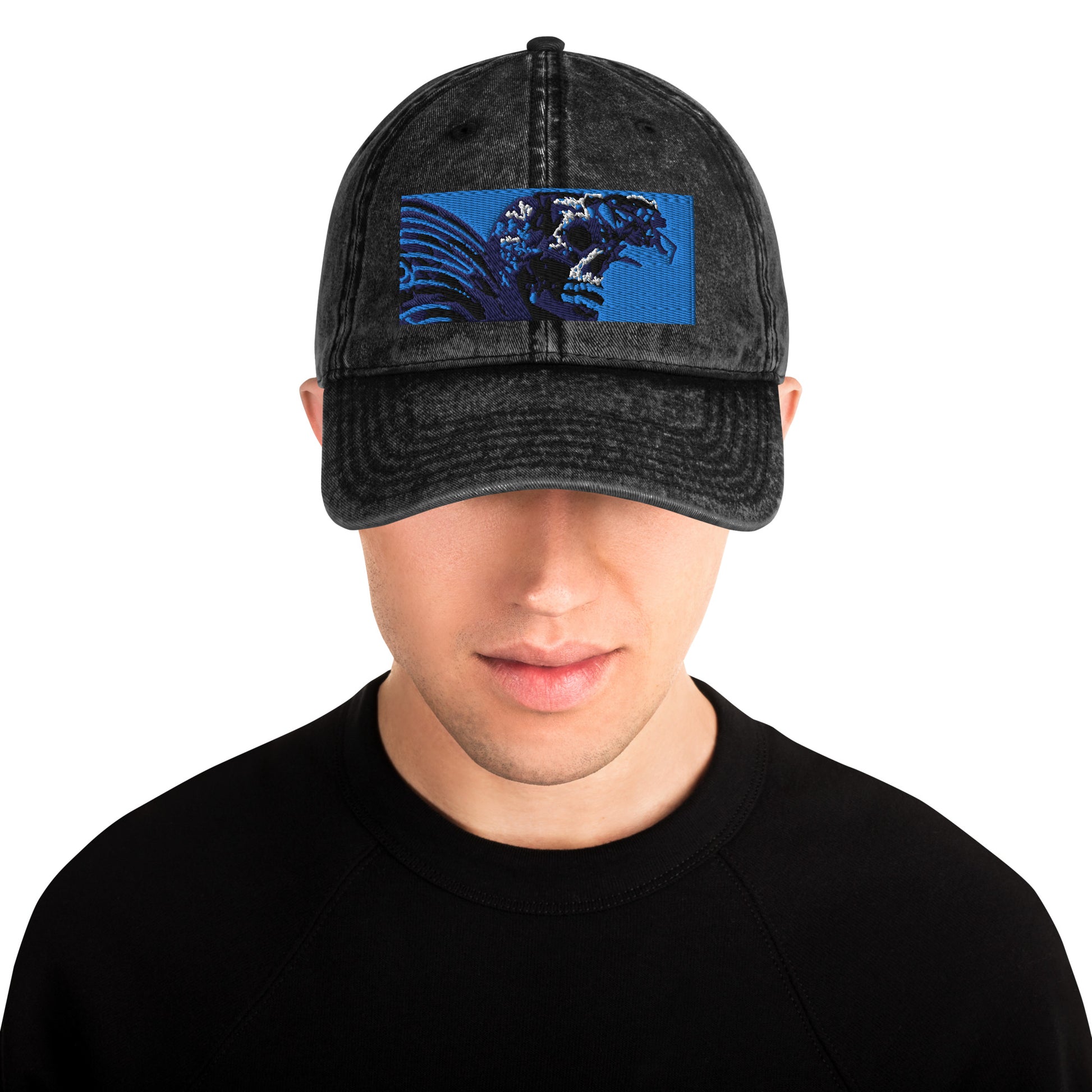 Skull Warrior (Color) - Vintage Cotton Twill Hat - Fry1Productions