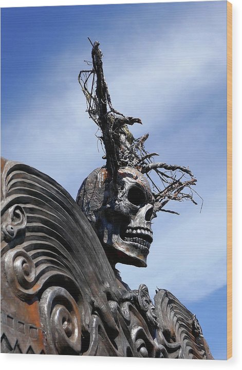 Skull Warrior - Wood Print - Fry1Productions