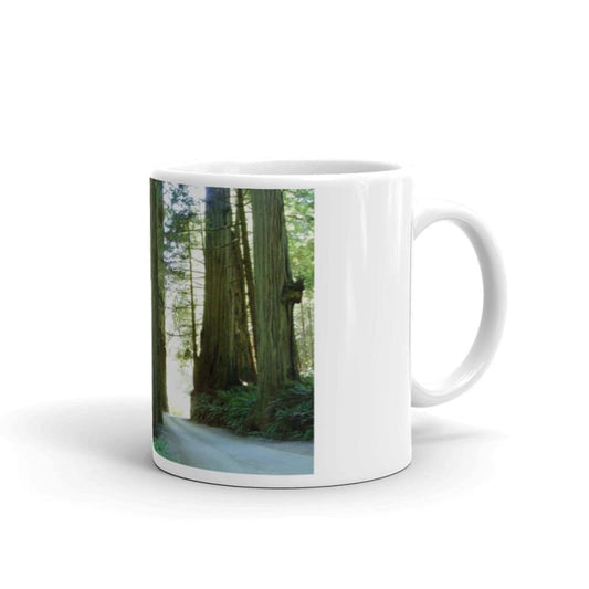 "Wandering Ferns and Giants" - 11 oz and 15 oz White Coffee Mugs - Fry1Productions