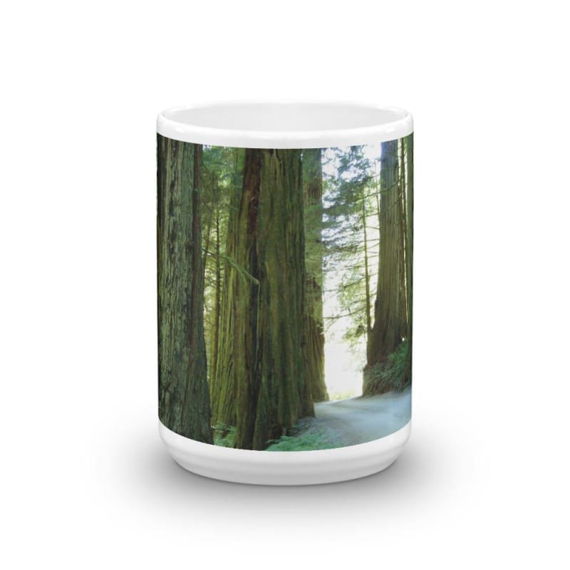 "Wandering Ferns and Giants" - 11 oz and 15 oz White Coffee Mugs - Fry1Productions