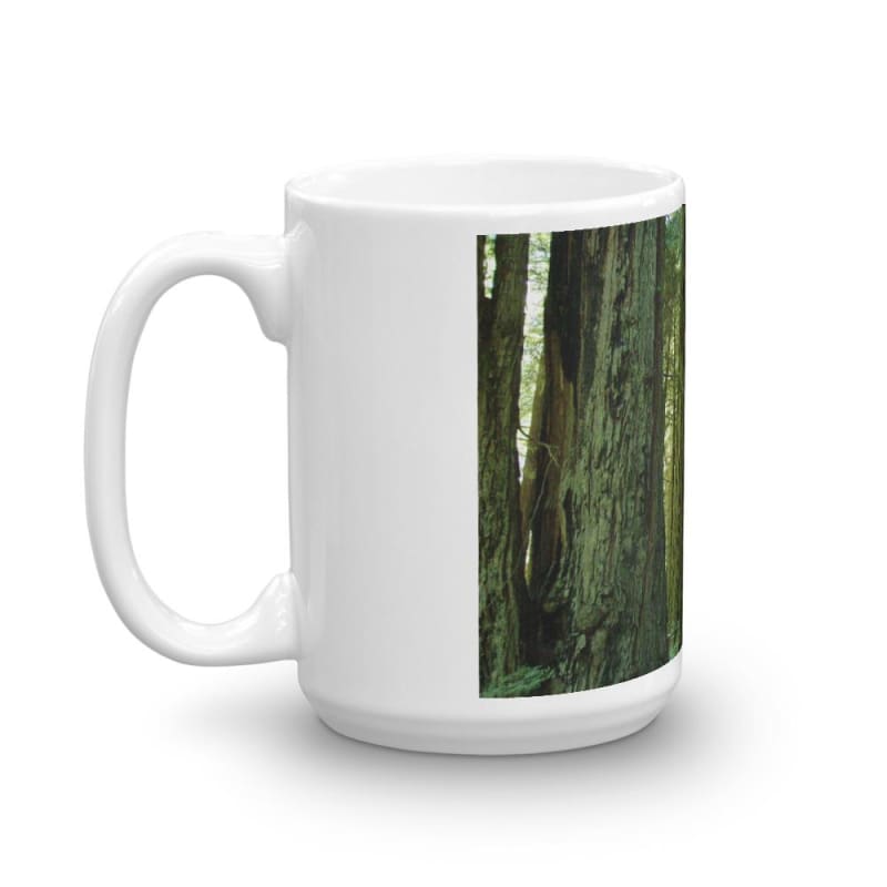 "Wandering Ferns and Giants" - 11 oz and 15 oz White Coffee Mugs - Fry1Productions