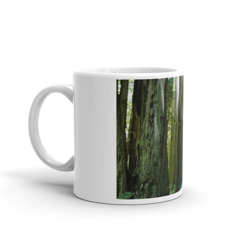 "Wandering Ferns and Giants" - 11 oz and 15 oz White Coffee Mugs - Fry1Productions