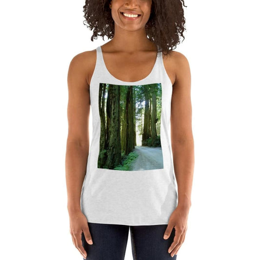 Wandering Ferns and Giants - Women's Racerback Tank Top - Fry1Productions