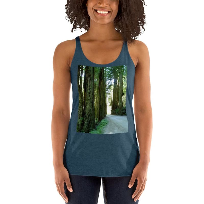 Wandering Ferns and Giants - Women's Racerback Tank Top - Fry1Productions