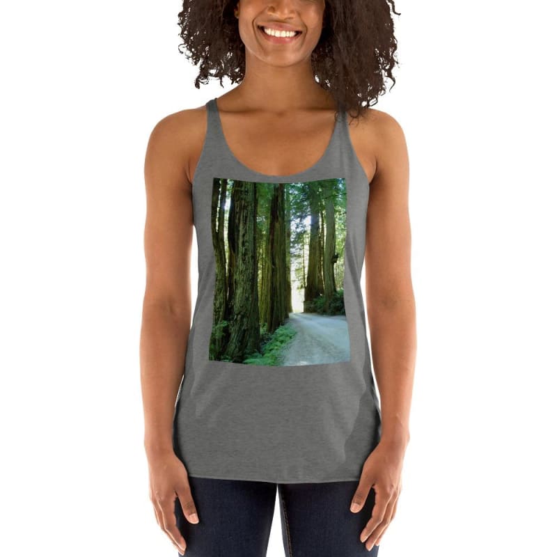 Wandering Ferns and Giants - Women's Racerback Tank Top - Fry1Productions