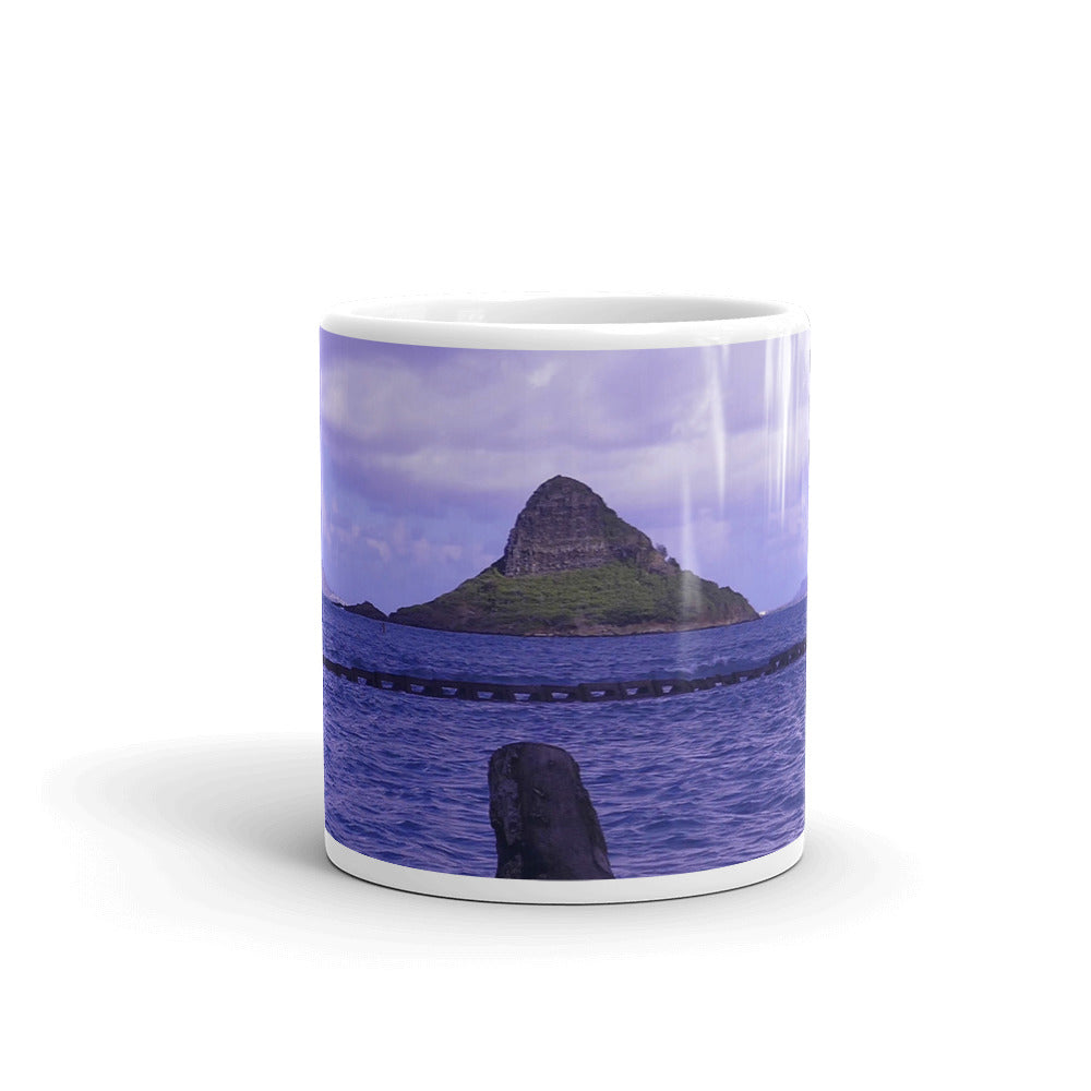 Wade To Chinaman's Hat - 11 oz Ceramic white glossy mug - Fry1Productions