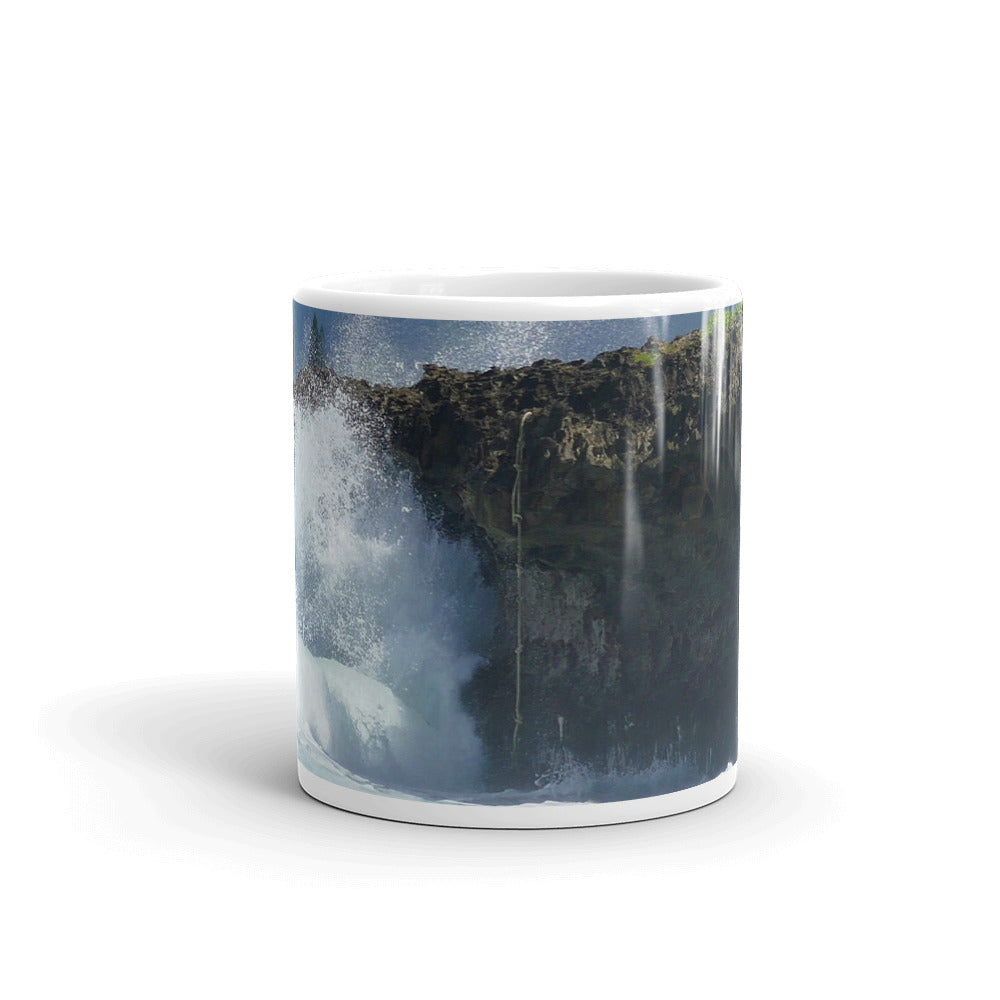 Rockin Surfer's Rope - 11 oz Ceramic white glossy mug - Fry1Productions