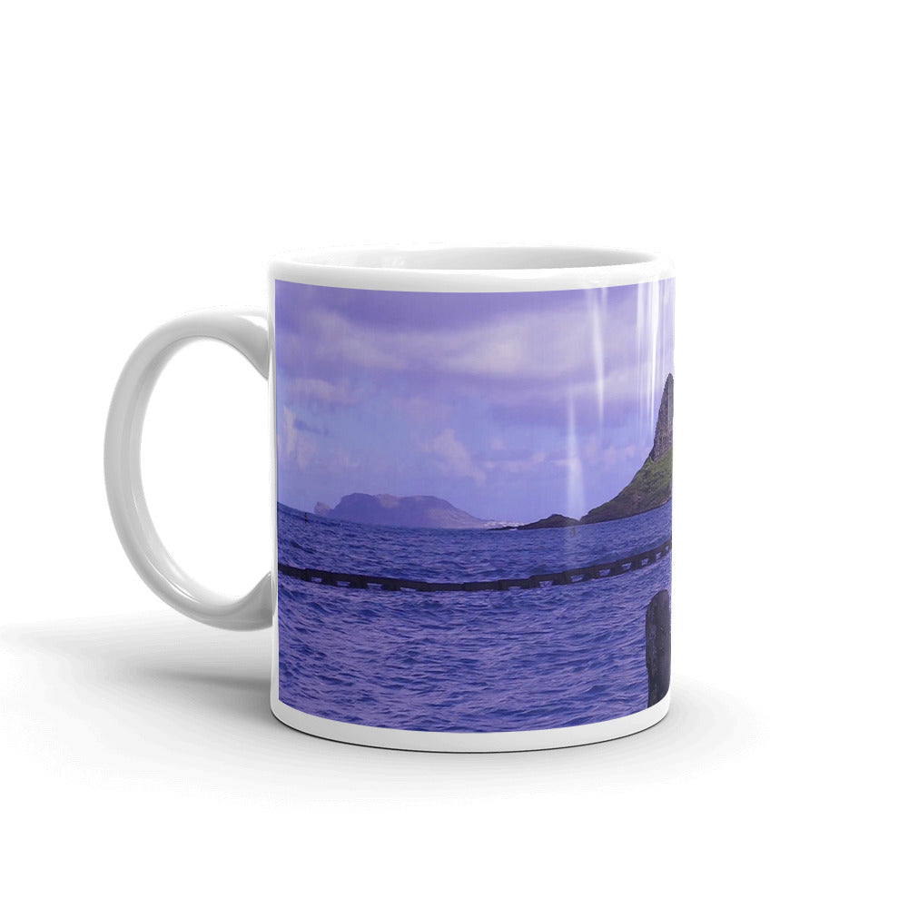 Wade To Chinaman's Hat - 11 oz Ceramic white glossy mug - Fry1Productions