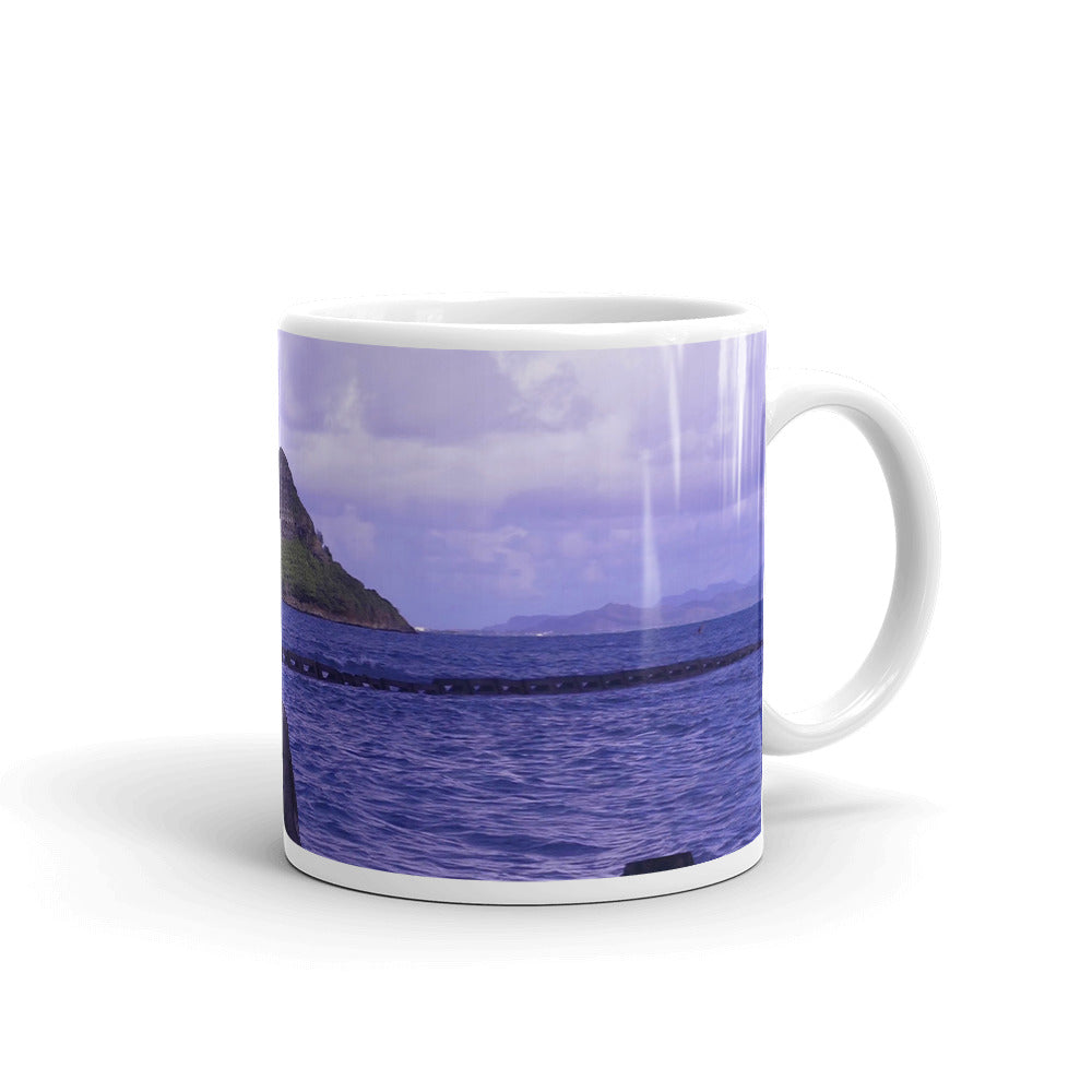 Wade To Chinaman's Hat - 11 oz Ceramic white glossy mug - Fry1Productions