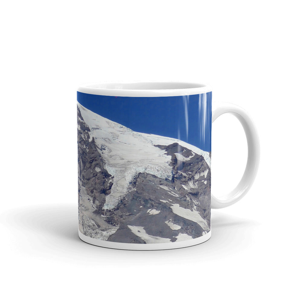 Majestic Mt. Rainier - 11 oz Ceramic white glossy mug - Fry1Productions