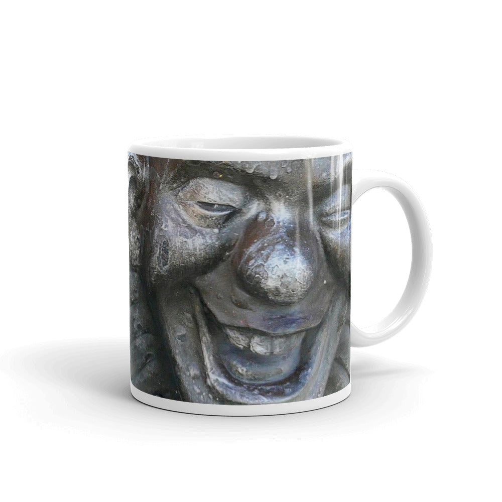 Cosmic Laughter - 11 oz Ceramic white glossy mug - Fry1Productions