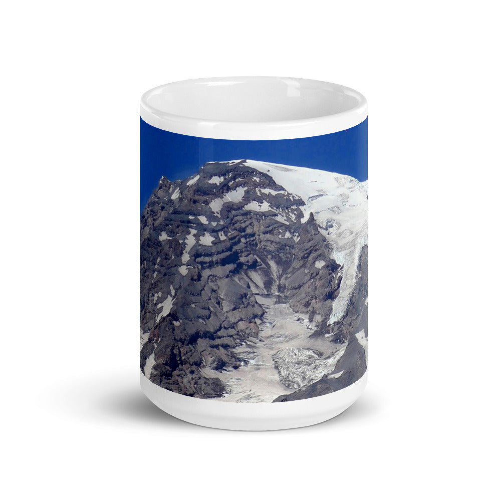 Majestic Mt. Rainier - 15 oz Ceramic white glossy mug - Fry1Productions