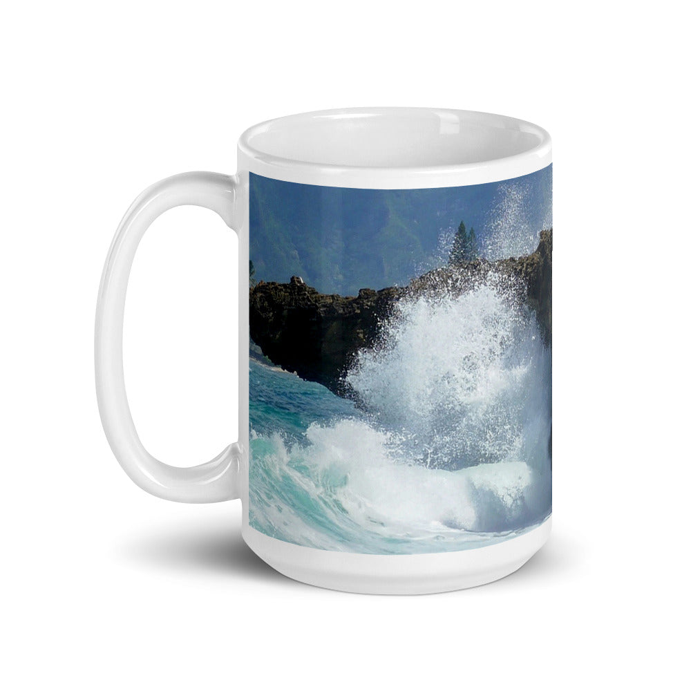 Rockin Surfer's Rope - 15 oz Ceramic white glossy mug - Fry1Productions