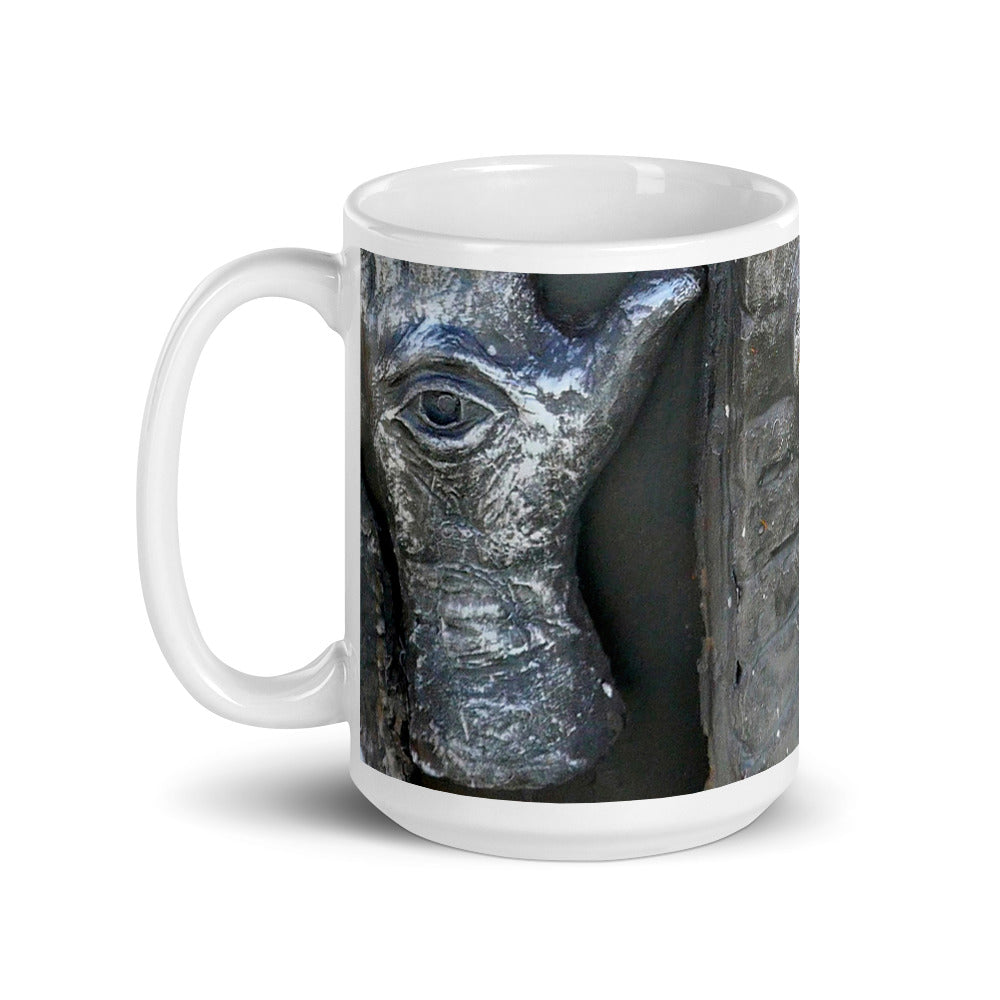 Cosmic Laughter - 15 oz Ceramic white glossy mug - Fry1Productions