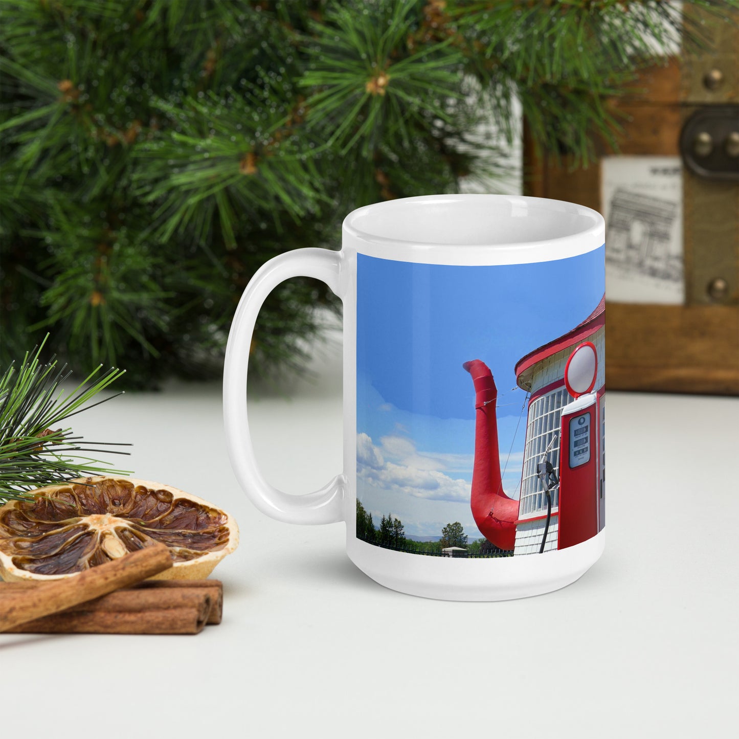 Awesome Teapot Dome Service Station - 15 oz Ceramic White Gloss Coffee Mugs - Fry1Productions