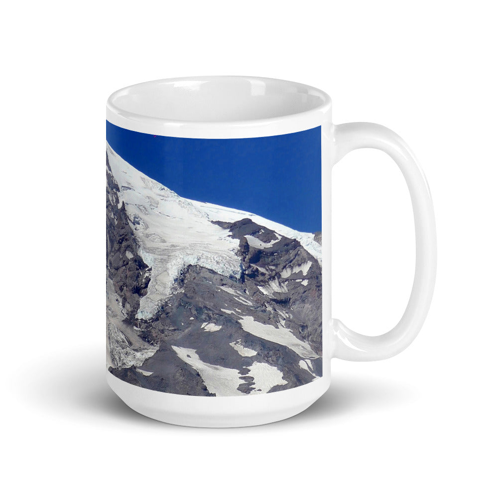 Majestic Mt. Rainier - 15 oz Ceramic white glossy mug - Fry1Productions